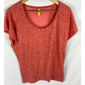 Lole Patterned Short Sleeve top Pink Size Medium